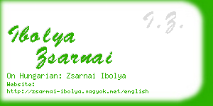 ibolya zsarnai business card